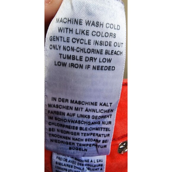 True Religion Red Legging Skinny Jeans Embellished Size 24 - Picture 8 of 9